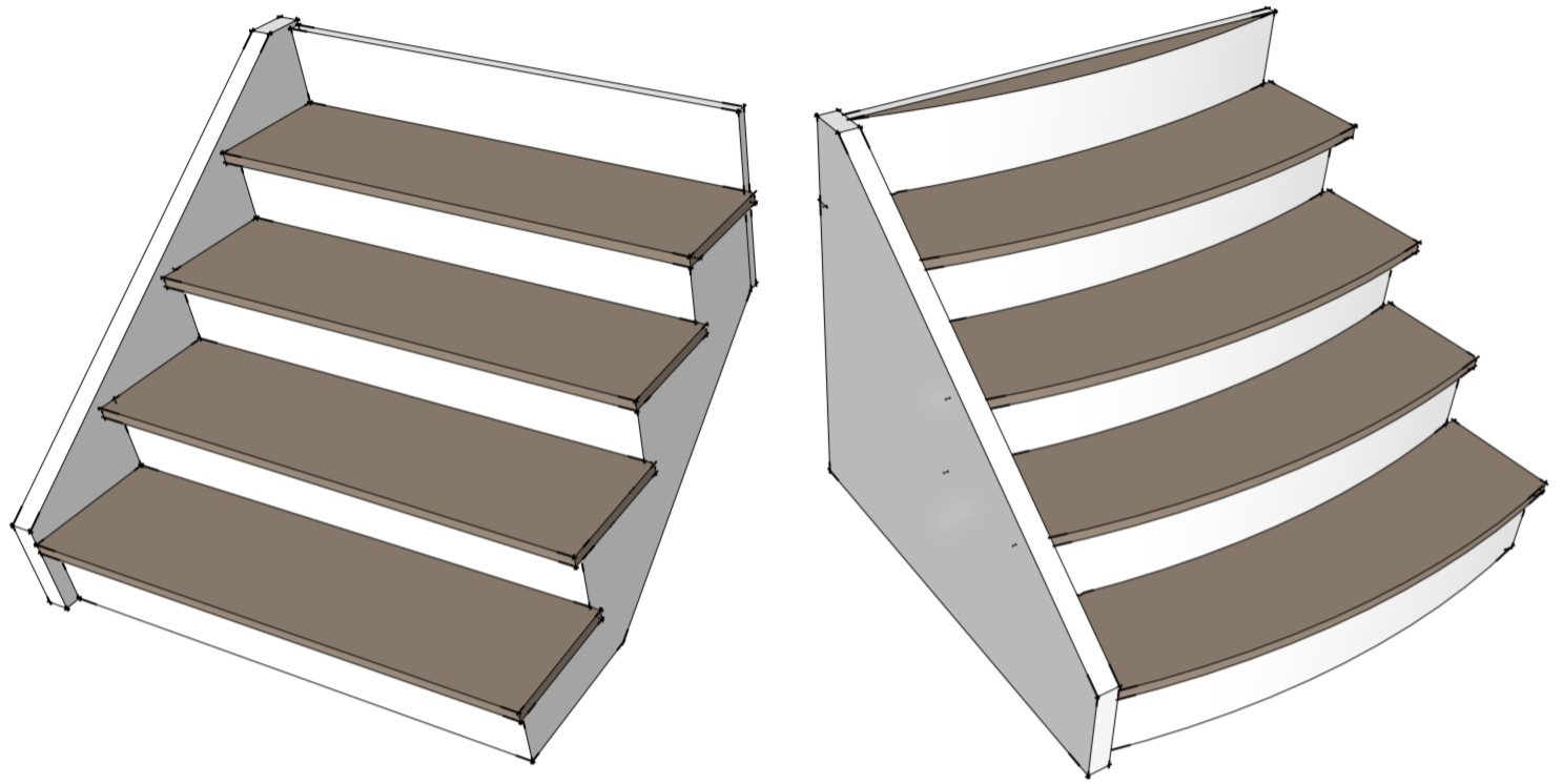 Straight vs. Convex Treads 